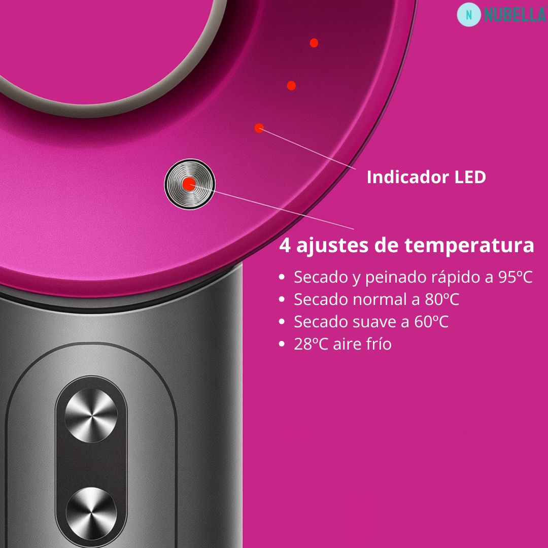 Secador de pelo profesional con cabezales imantados