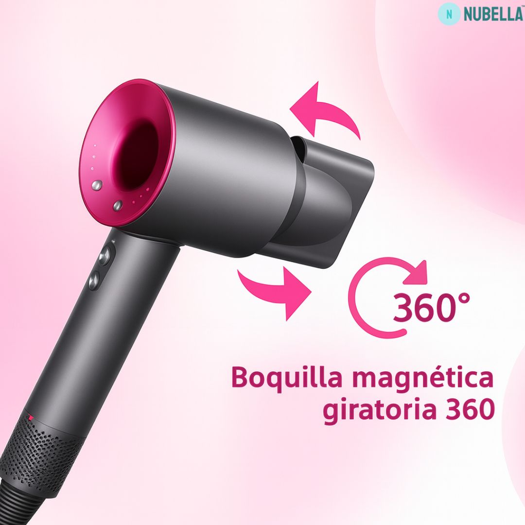 Secador de pelo profesional con cabezales imantados